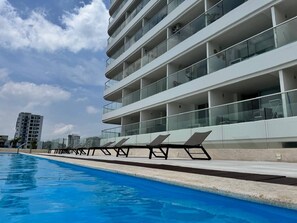 Apartment, 1 Bedroom, Accessible, Balcony | Pool | Outdoor pool