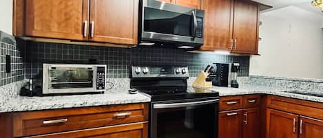 Microwave, oven, stovetop, dishwasher