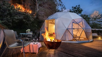 Vila Deluks, balkon, pemandangan gunung | Teras/patio