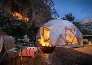 Deluxe Villa, Balcony, Mountain View | Terrace/patio - Glamping Malikualli (Malinalco)