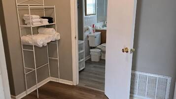 Towels, soap, toilet paper