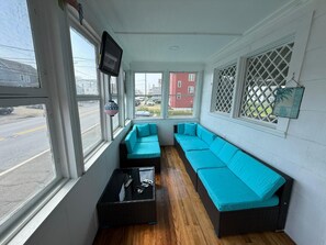 TV, fireplace, table tennis