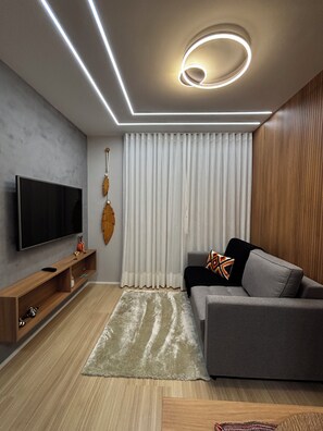 Living area - Brand new studio with spectacular balcony (Ingá Niterói)