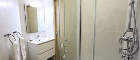 Shower, hair dryer
