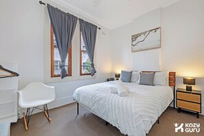 2 bedrooms, iron/ironing board, WiFi, bed sheets