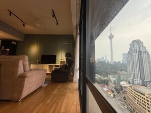 Vue sur la ville depuis l’hébergement