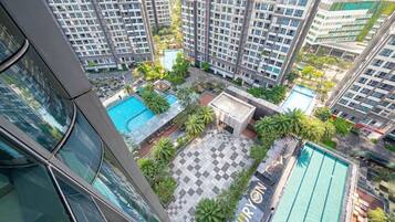 Appartamento Premier, 1 camera da letto, balcone, vista resort | Terrazza/patio