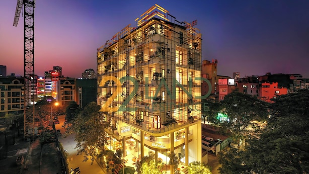 A multi-story building with a modern design, featuring balconies and large windows. - 22 Land 50 Truong Cong Giai Hotel (Hanoi)