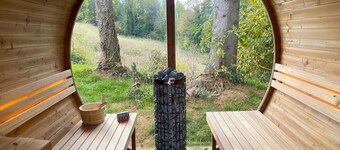 Luxury group home with a wellness area