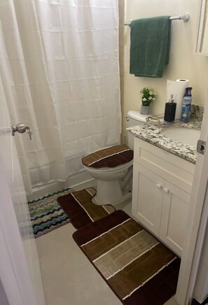 Towels, soap, toilet paper