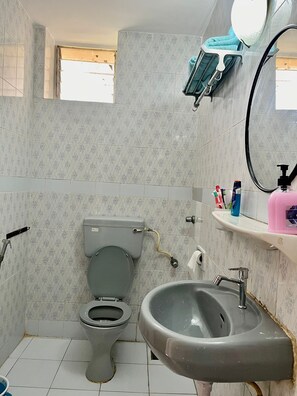 Sèche-cheveux, serviettes fournies, savon, papier toilette