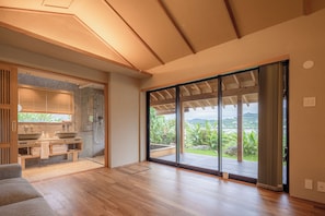 Maison de base, non-fumeur, vue sur le jardin | Aire de séjour