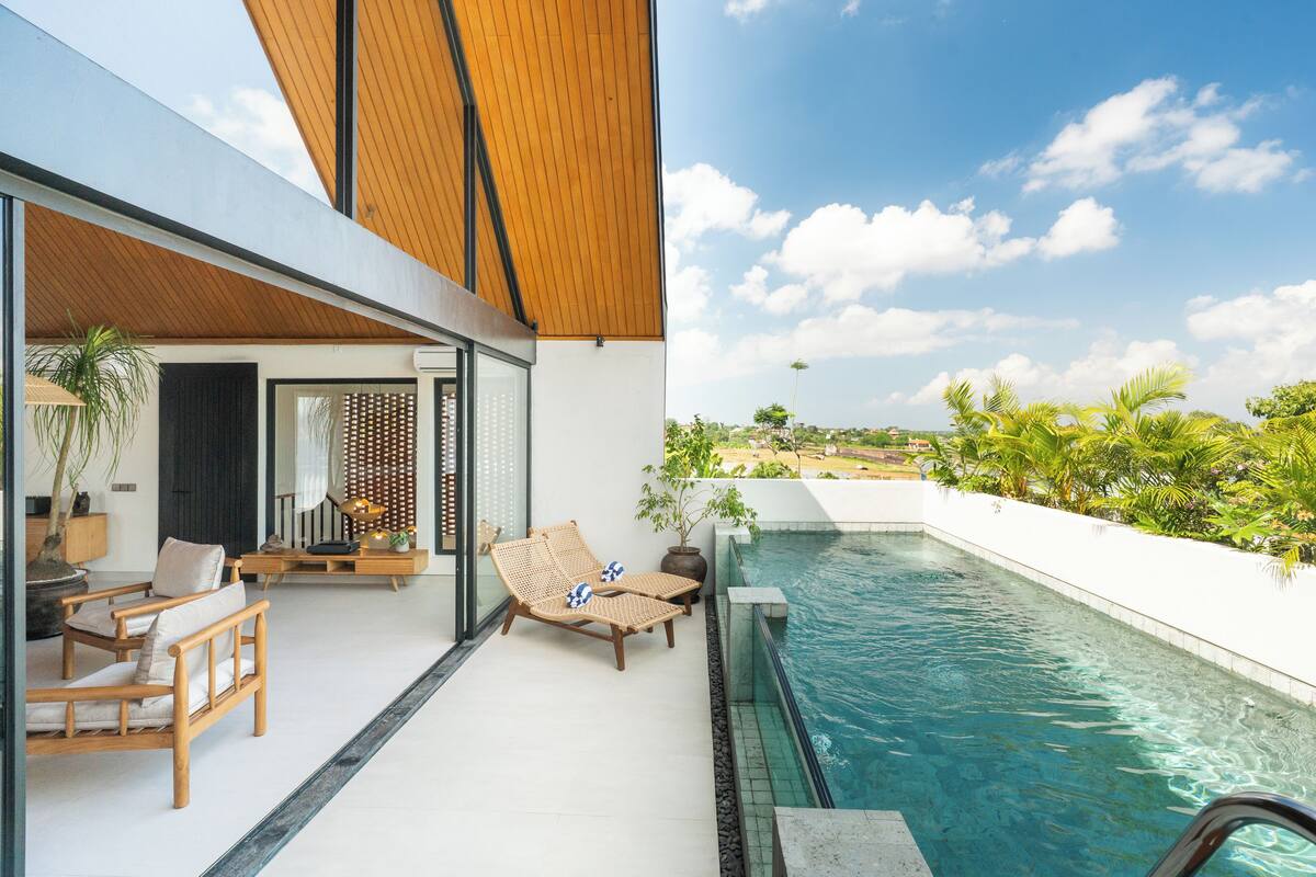 Villa – deluxe, 5 soverom, privat basseng, bassengutsikt | Utsikt fra rommet