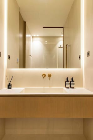 Appartement | Salle de bain | Sèche-cheveux, serviettes fournies, shampoing
