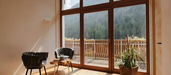 New Penthouse Zirm at Untermairhof with Mountain Views, Private Terrace & Large Dining Room