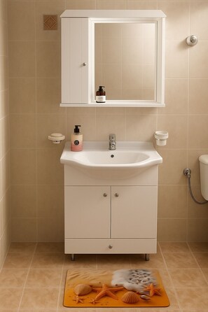 Handtücher, Seife, Toilettenpapier