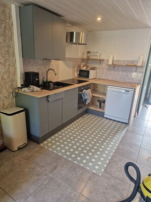 Microwave, oven, stovetop, dishwasher