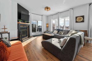 テレビ、暖炉、テレビゲーム、DVD プレーヤー