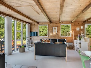 Una televisión, una chimenea