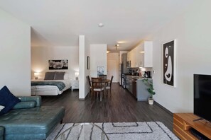 1 bedroom, iron/ironing board, travel crib, WiFi