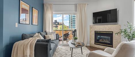 Smart TV, fireplace, offices