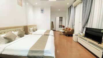 Quarto triplo superior, sacada | Cortinas blackout, Wi-Fi de cortesia