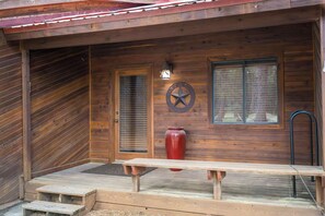 Exterior detail - Conchas Cabin by Velo (Angel Fire)