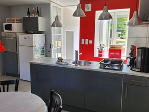 Fridge, microwave, dishwasher - Charming house in the heart of Berry with garden and terrace (Saint-Marcel)