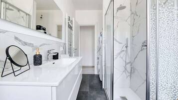 Shower, hair dryer