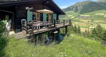 Chalet cosy, vue Alpes, cheminée & grande terrasse