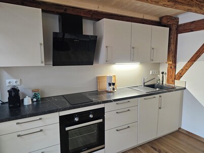 New, cozy vacation apartment in the attic with sleeping gallery, near Ammersee