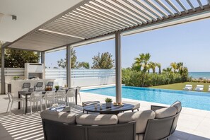 A heated pool - Luxury Seafront VIlla (Ayia Thekla)