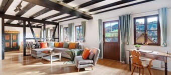 Apartment 'Höflelounge' with Tiled Stove, Balcony, and Wi-Fi