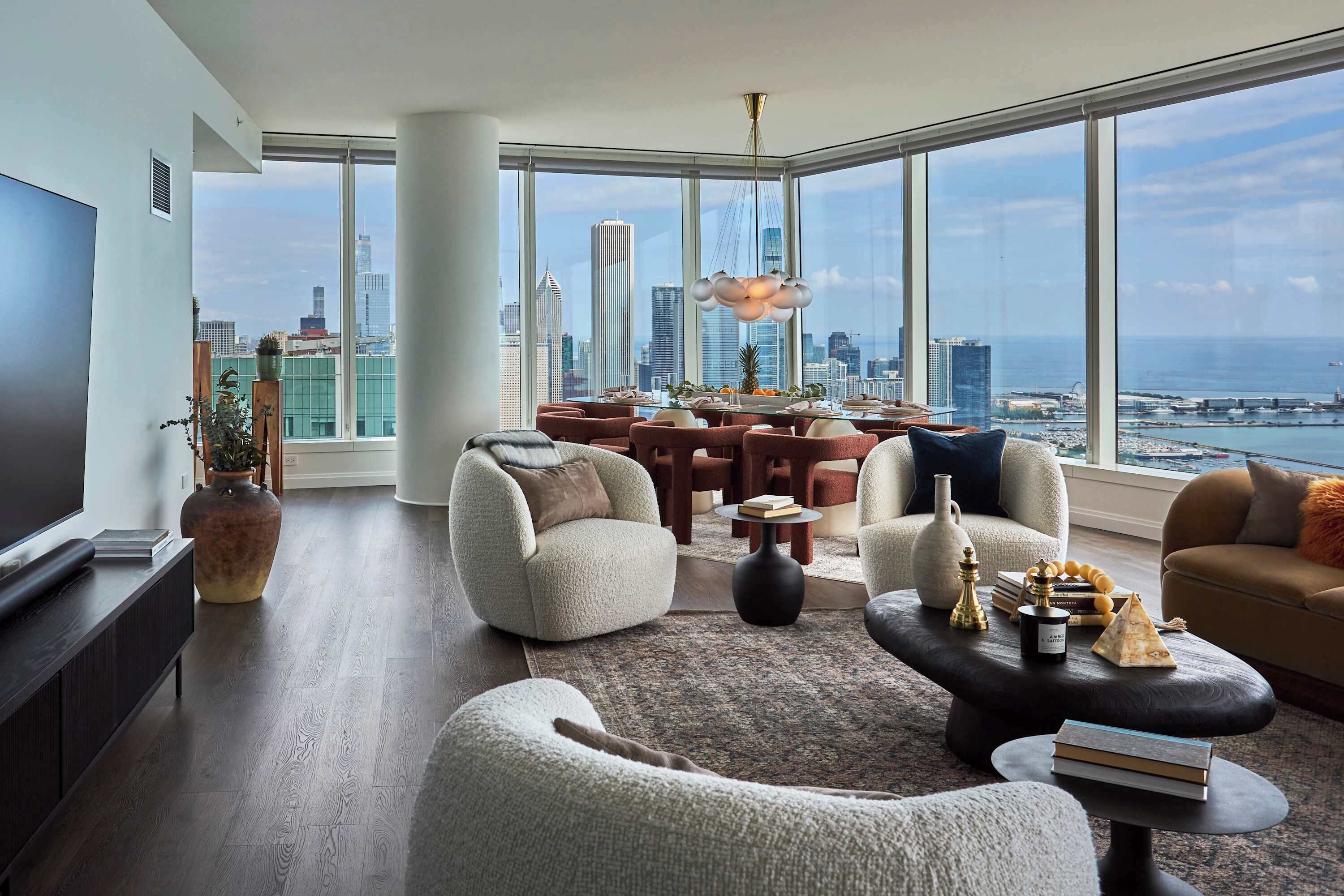 TV, foosball, stereo, offices