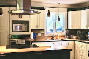 Microwave, oven, stovetop, dishwasher