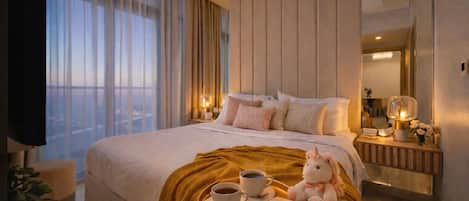 Deluxe Apartment, Balcony, City View | Down comforters, memory foam beds, in-room safe, blackout drapes