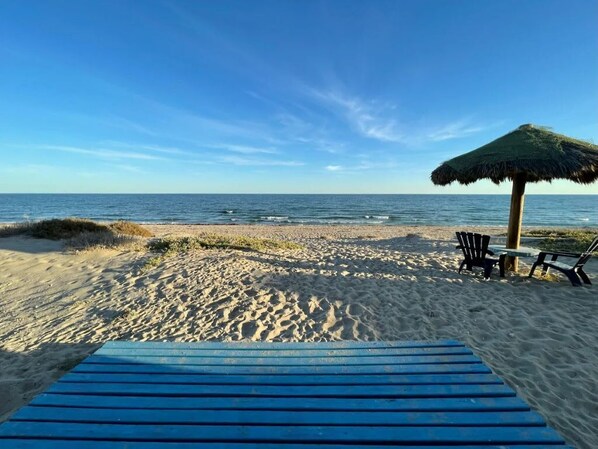 En la playa 