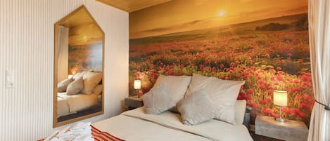 3 makuuhuonetta, työpöytä, silitysrauta/-lauta, Wi-Fi