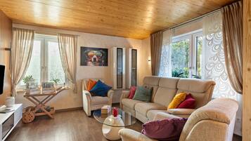 Televisión y chimenea