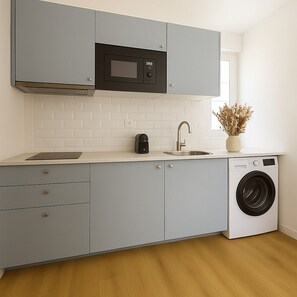 開放式客房, 城市景觀 | 私人廚房 | 義式濃縮咖啡機、電熱水壺