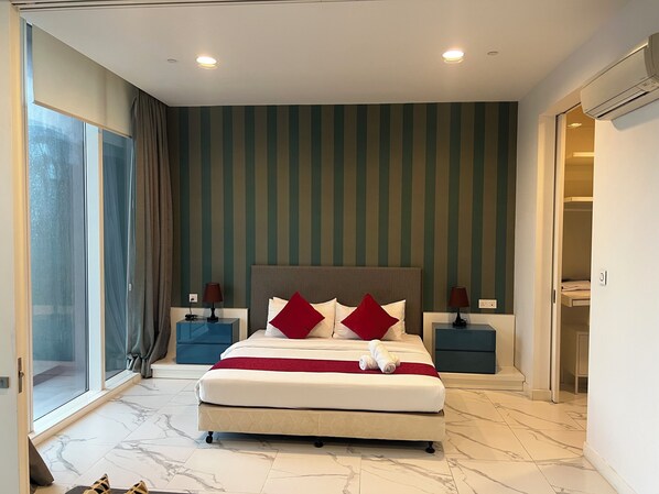 1 غرفة نوم ومكواة/لوح كي وواي فاي وملاءات أسرّة