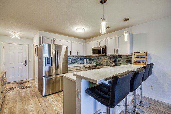 Apartment (2 Bedrooms) | Interior - Balcony w/ Marina Views: Lake Ozark Hideaway! (Sunrise Beach)