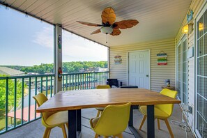 Apartment (2 Bedrooms) | Interior - Balcony w/ Marina Views: Lake Ozark Hideaway! (Sunrise Beach)