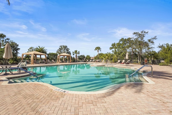 Outdoor pool, a heated pool