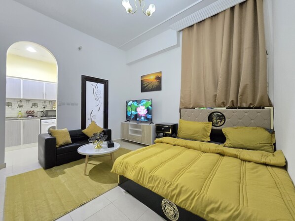 1 bedroom, WiFi, bed sheets - charming bed and break fast  located  in Abu Dhabi. Ac , wifi and parking. (Abu Dhabi)