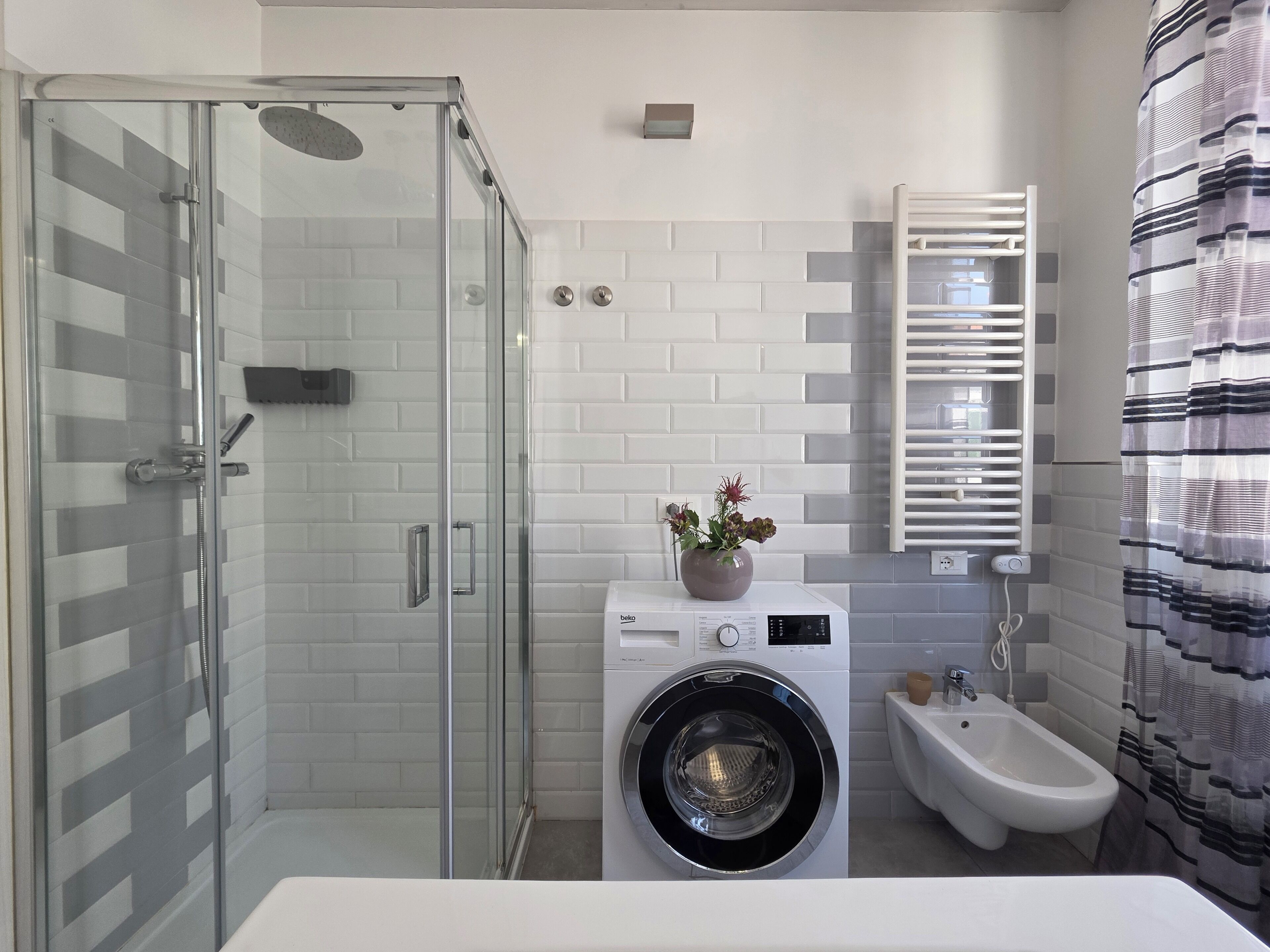 Dusche, Haartrockner, Bidet, Handtücher