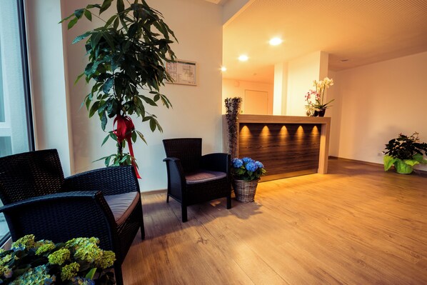 Sitteområde i lobbyen