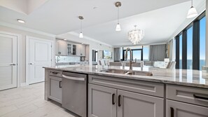 Fridge, microwave, oven, stovetop - New Complex!  Beachfront 4BR Beauty! LAZY RIVER and WATER SLIDE!! (Gulf Shores)