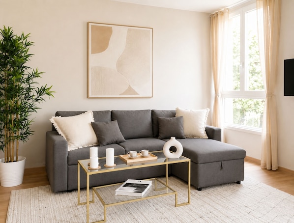 Familienapartment, Stadtblick | Wohnbereich