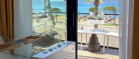 Comfort Double Room, Balcony, Beach View | In-room safe, soundproofing, iron/ironing board, free WiFi